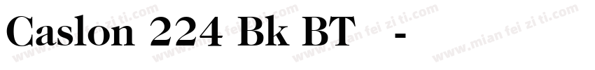 Caslon 224 Bk BT 常规字体转换